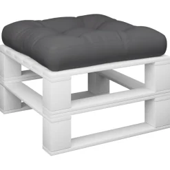 vidaXL Palletkussen 58x58x10 cm stof antracietkleurig