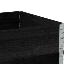 vidaXL Palletopzetranden 3 st 80x60 cm massief grenenhout zwart