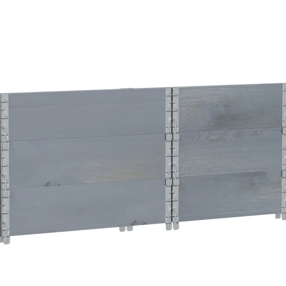 vidaXL Palletopzetranden 3 st 80x60 cm massief grenenhout grijs