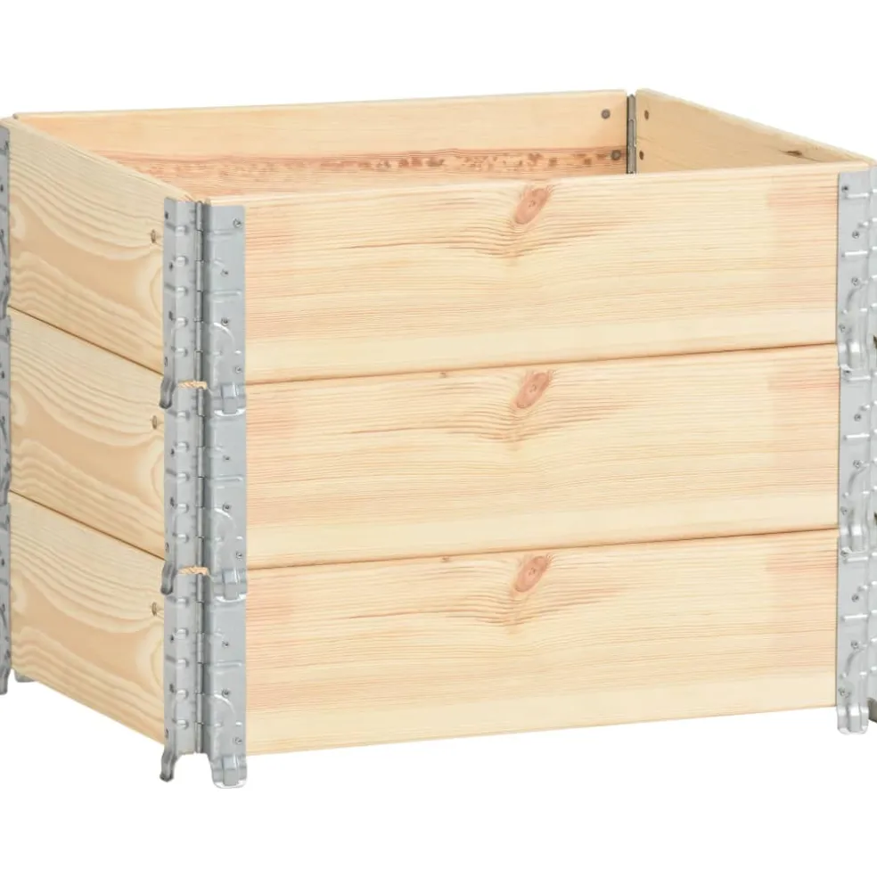 vidaXL Palletopzetranden 3 st 80x60 cm massief grenenhout