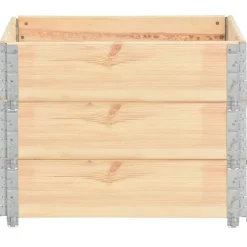 vidaXL Palletopzetranden 3 st 80x60 cm massief grenenhout