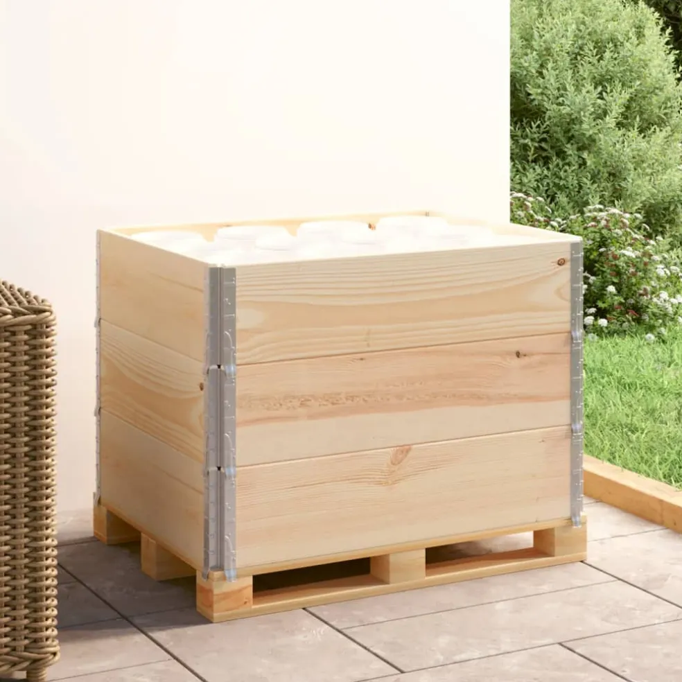 vidaXL Palletopzetranden 3 st 80x60 cm massief grenenhout