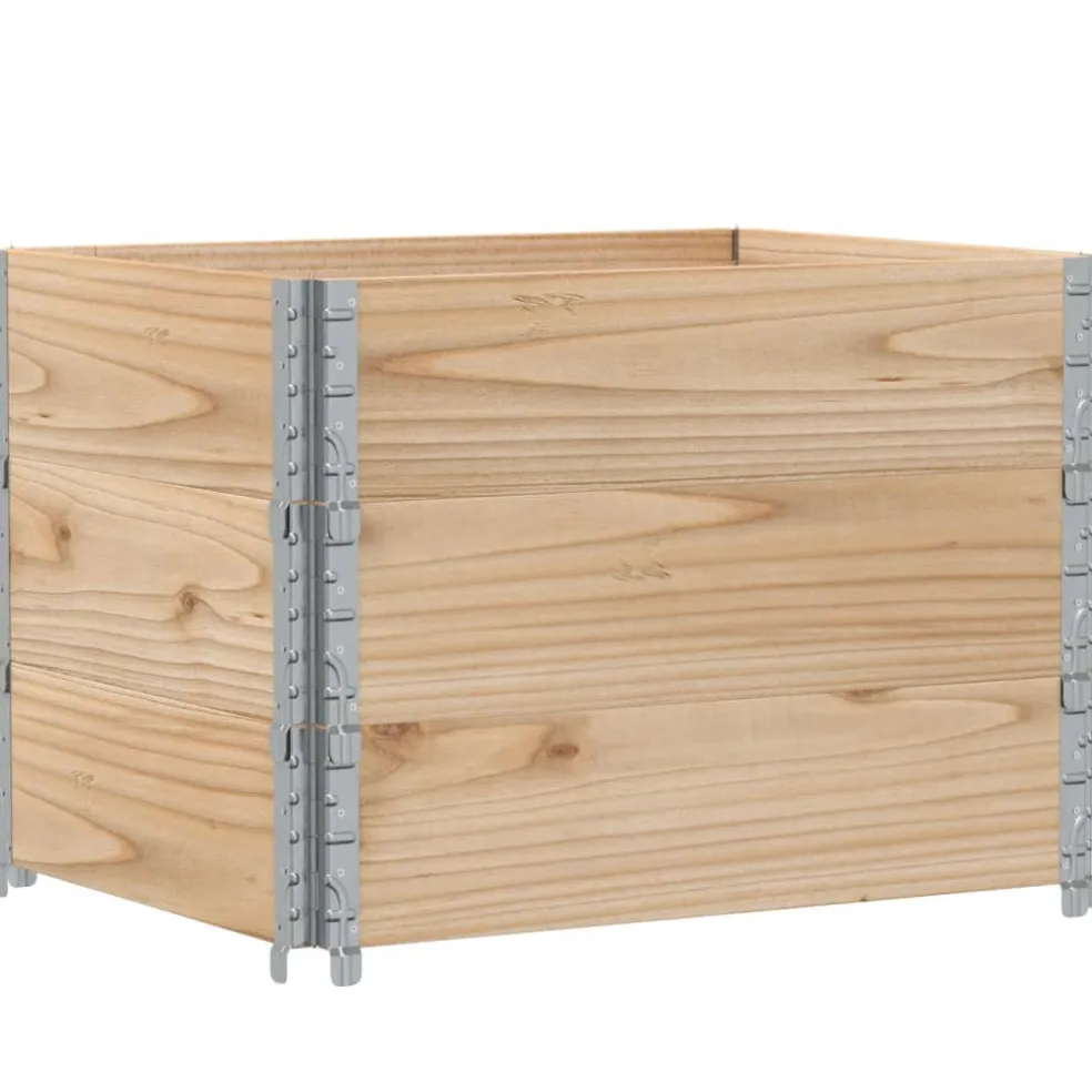 vidaXL Palletopzetranden 3 st 80x60 cm massief grenenhout