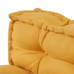 vidaXL Pallet Sofa Kussen 2 st Stof Geel 120 x 80 x 38 cm