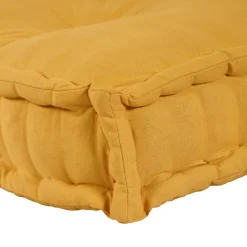 vidaXL Pallet Sofa Kussen 2 st Stof Geel 120 x 80 x 38 cm