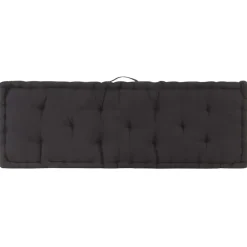 vidaXL Palletvloerkussen 120x40x7 cm katoen zwart