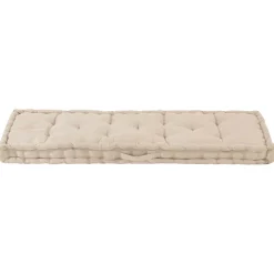 vidaXL Palletvloerkussen 120x40x7 cm katoen beige