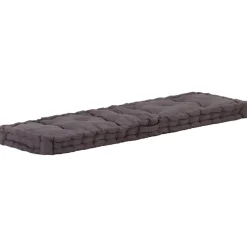 vidaXL Palletvloerkussen 120x40x7 cm katoen antraciet