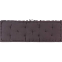 vidaXL Palletvloerkussen 120x40x7 cm katoen antraciet