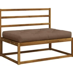 vidaXL Pallet Zitkussen VIANEN 100% Polyester Taupe 120 x 80 x 12 cm