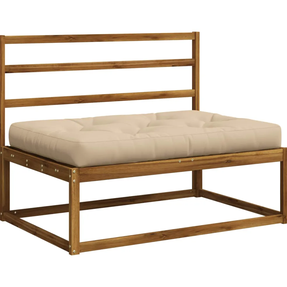 vidaXL Pallet Zitkussen VIANEN 100% Polyester Crèmekleurig