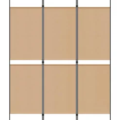 vidaXL 3-paneel kamerscherm Beige 150 x 180 cm Stof