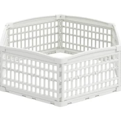 vidaXL 6 Panelen Hondenspeelpen 122 x 106,5 x 40 cm Kunststof Wit