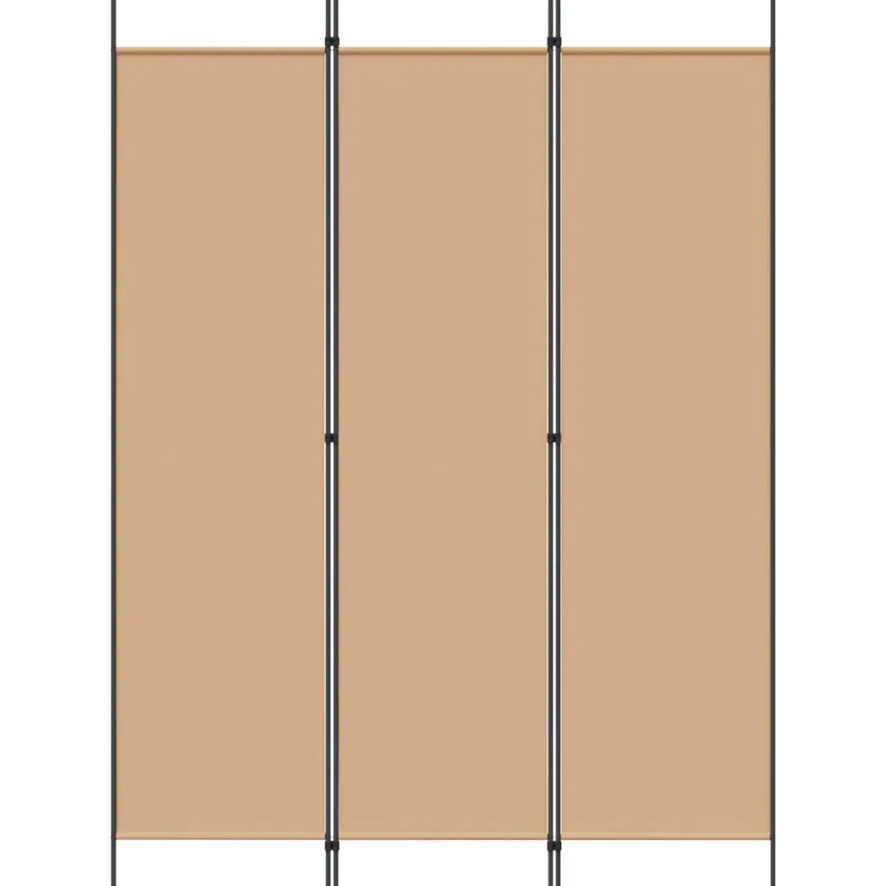 vidaXL 3-Panel Room Divider Beige 150 x 200 cm Stof