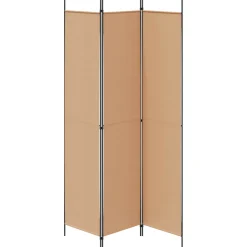 vidaXL 3-Panel Room Divider Beige 150 x 220 cm Stof