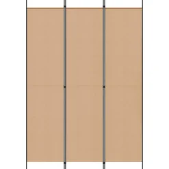 vidaXL 3-Panel Room Divider Beige 150 x 220 cm Stof