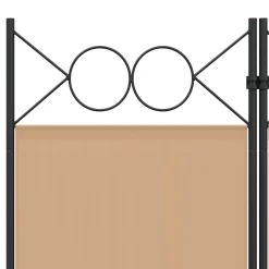 vidaXL 3-Panel Room Divider Beige 120 x 200 cm Stof
