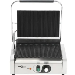 vidaXL Panini grill gegroefd 2200 W 43x30,5x20 cm