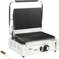 vidaXL Panini grill gegroefd 2200 W 43x30,5x20 cm