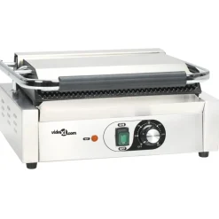 vidaXL Panini grill gegroefd 2200 W 43x30,5x20 cm