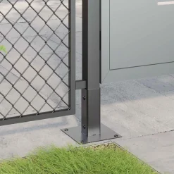 vidaXL Paonderstellen vierkant 4 st gepoedercoat staal antraciet