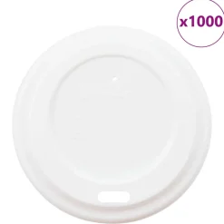 vidaXL Papieren koffiebekerdeksels Ø60 mm 4oz 1000 st kunststof wit