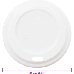 vidaXL Papieren koffiebekerdeksels Ø60 mm 4oz 1000 st kunststof wit