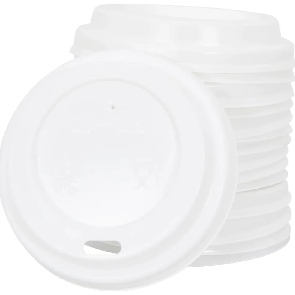 vidaXL Papieren koffiebekerdeksels Ø60 mm 4oz 1000 st kunststof wit
