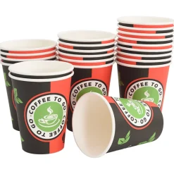 vidaXL Papieren koffiekopjes met deksel 1000 st 4oz 100 ml