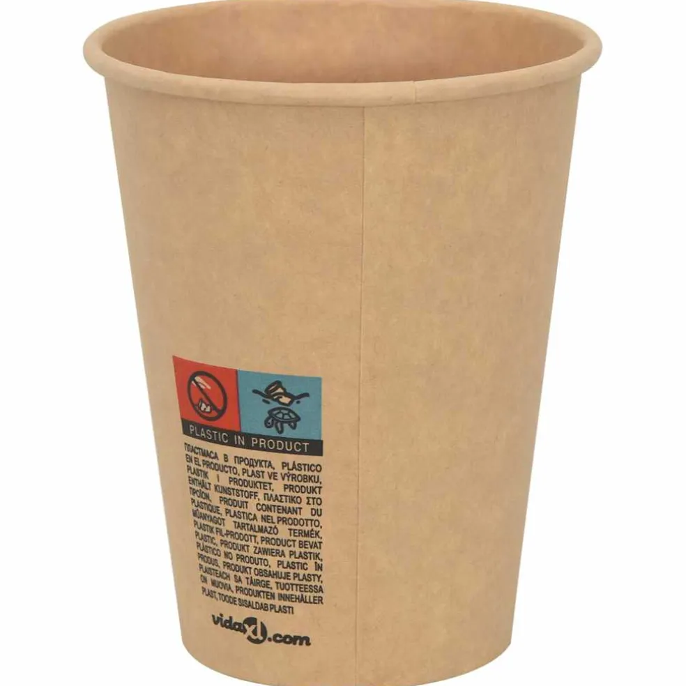 vidaXL Papieren koffiekopjes 1000 st 12oz 300 ml wit