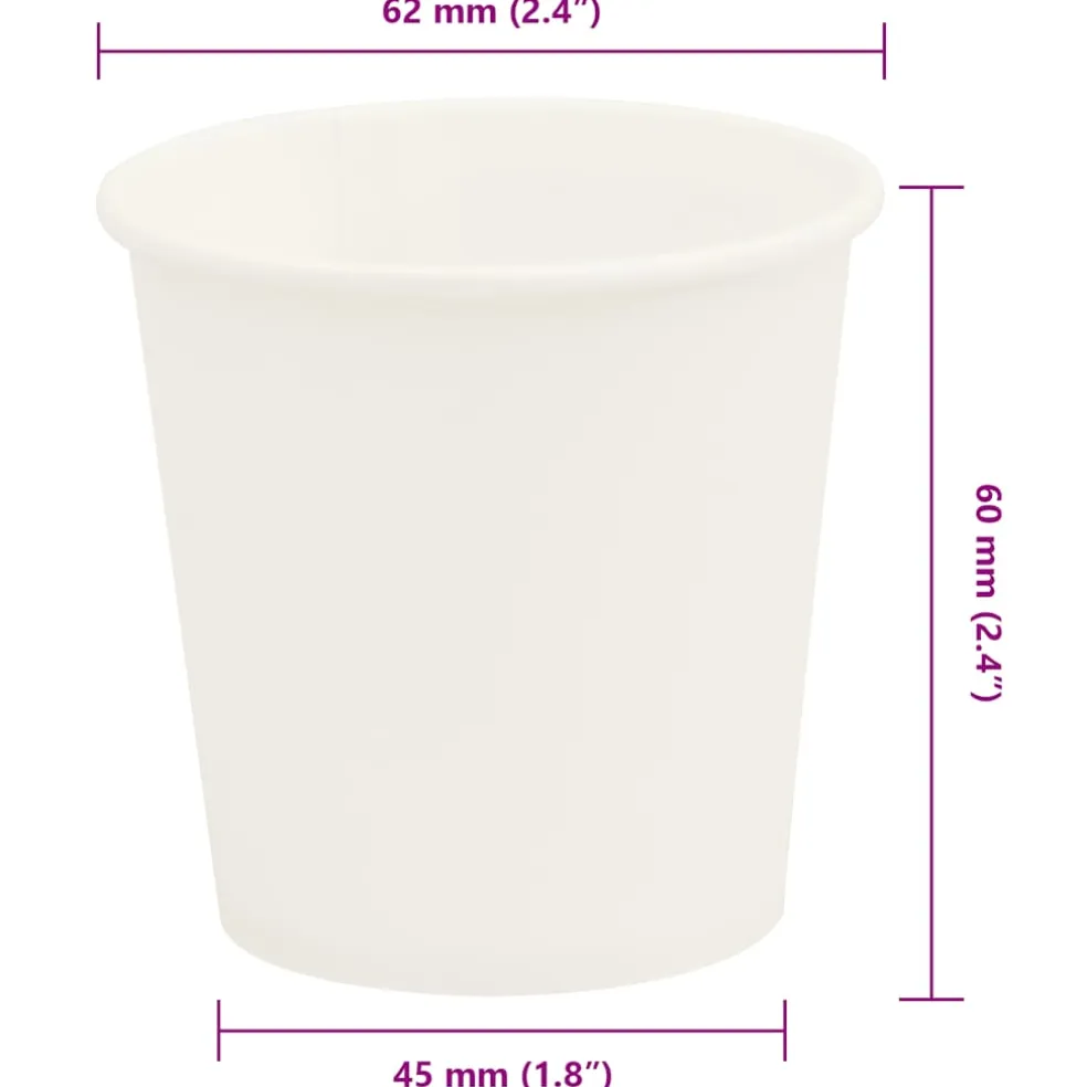 vidaXL Papieren koffiekopjes 1000 st 4oz 100 ml wit