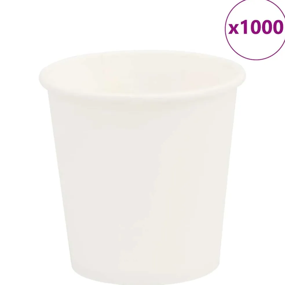 vidaXL Papieren koffiekopjes 1000 st 4oz 100 ml wit
