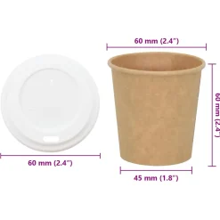 vidaXL Papieren koffiekopjes met deksel 1000 st 4oz 100 ml