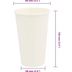vidaXL Papieren koffiekopjes 1000 st 4oz 100 ml bruin
