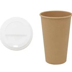 vidaXL Papieren koffiekopjes met deksel 1000 st 12oz 300 ml