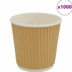 vidaXL Papieren koffiekopjes 1000 st 4oz 100 ml bruin