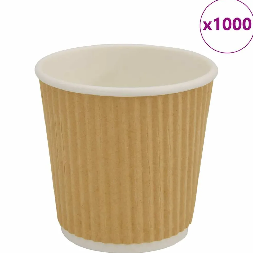 vidaXL Papieren koffiekopjes met deksel 1000 st 4oz 120 ml