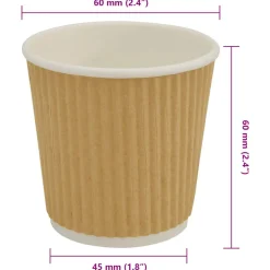 vidaXL Papieren koffiekopjes met deksel 1000 st 4oz 120 ml
