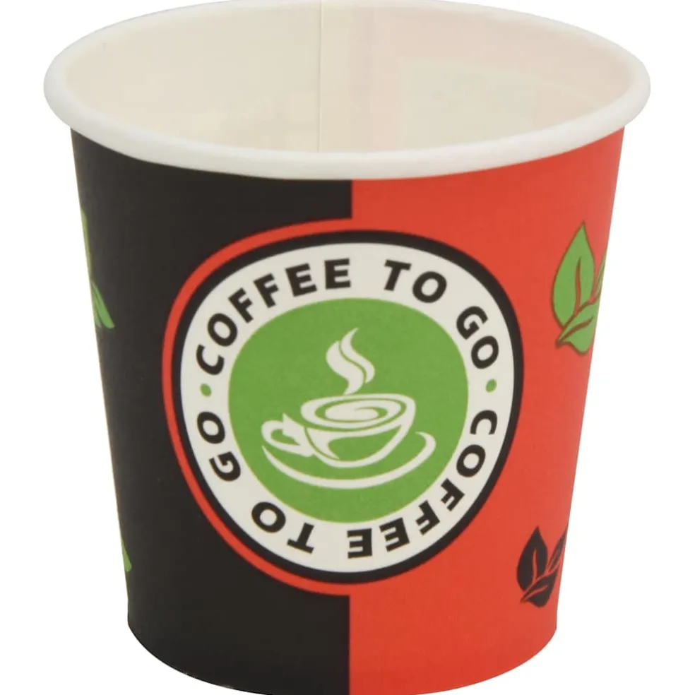 vidaXL Papieren koffiekopjes met deksel 1000 st 4oz 120 ml