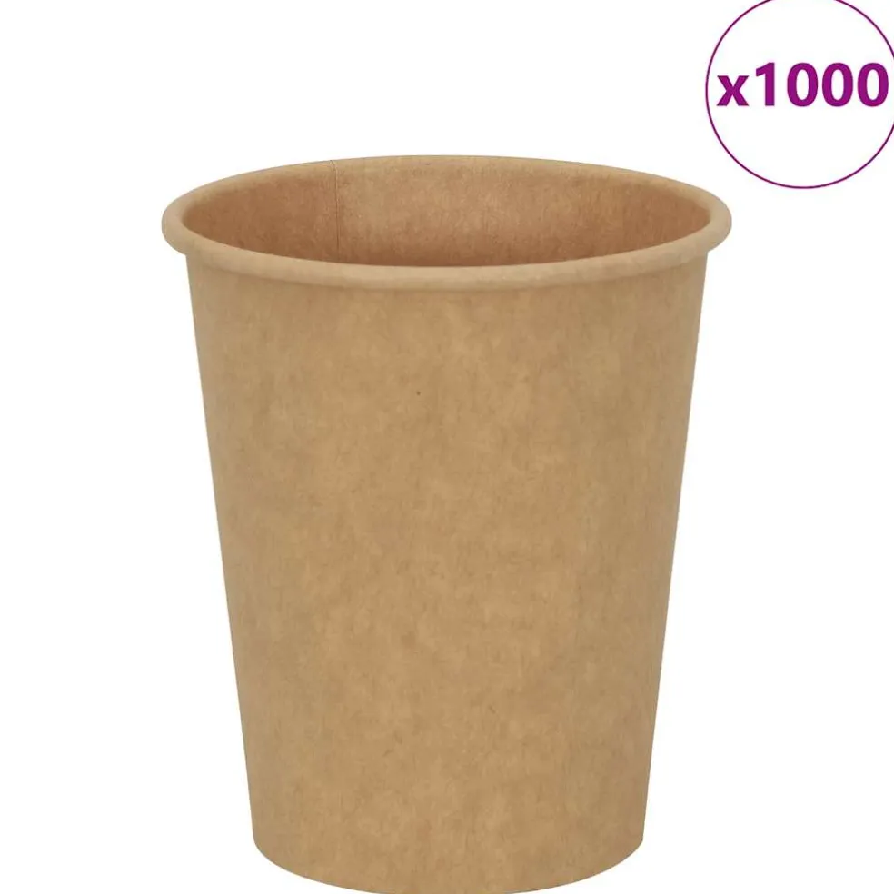 vidaXL Papieren koffiekopjes 1000 st 8oz 200 ml bruin