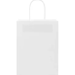 vidaXL Papieren zakjes 50 st met hengsels 21x11x28 cm wit