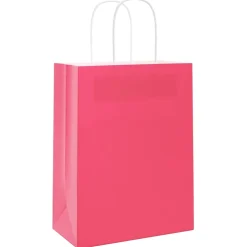 vidaXL Papieren zakjes 50 st met hengsels 21x11x28 cm roze