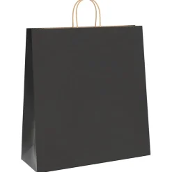 vidaXL Papieren zakken 250 st met hengsels 45x17x48 cm zwart