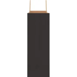 vidaXL Papieren zakken 250 st met hengsels 45x17x48 cm zwart