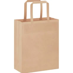 vidaXL Papieren zakken 50 st met hengsels 18x8x22 cm bruin