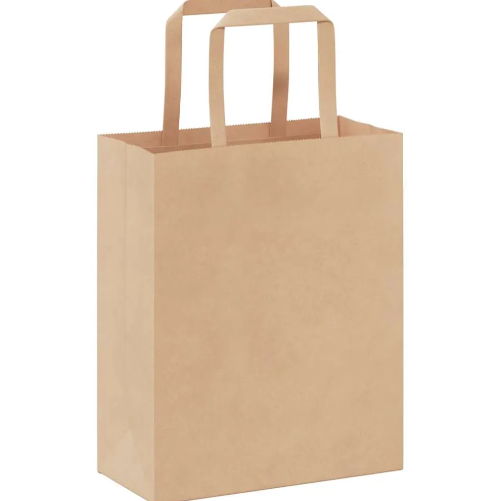 vidaXL Papieren zakken 50 st met hengsels 18x8x22 cm bruin
