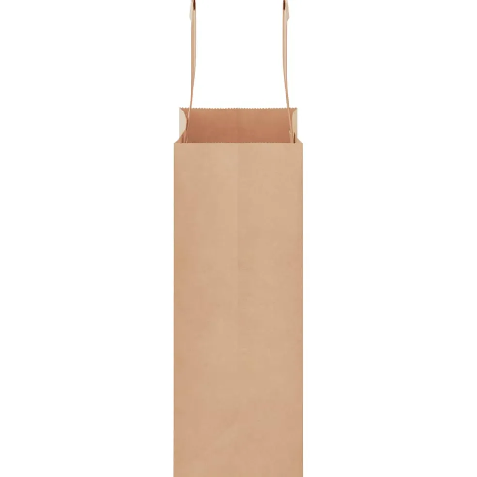 vidaXL Papieren zakken 50 st met hengsels 18x8x22 cm bruin
