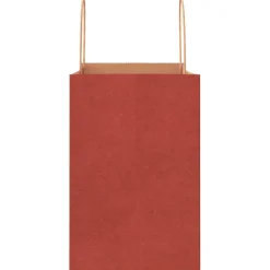 vidaXL Papieren zakken 250 st met hengsels 26x17x25 cm rood