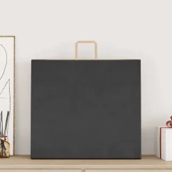 vidaXL Papieren zakken 250 st met hengsels 54x15x49 cm zwart