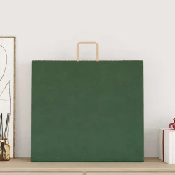vidaXL Papieren zakken 250 st met hengsels 54x15x49 cm groen